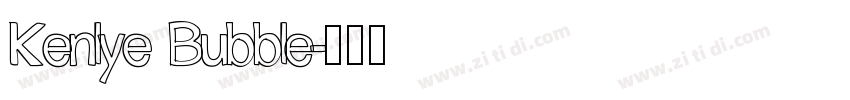 Kenlye Bubble字体转换